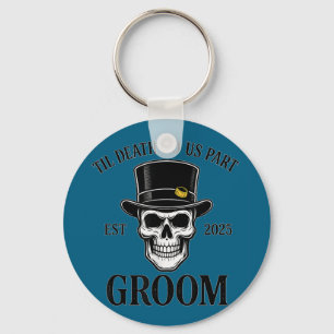 Bräutigam Skelett gothische Halloween-Hochzeit Schlüsselanhänger