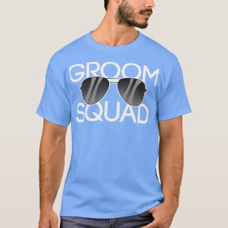 Bräutigam-Squad Sonnenbrillen Hochzeit Junggeselle T-Shirt
