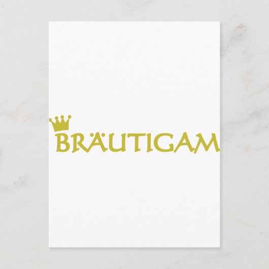 Bräutigam-Symbol Postkarte (Vorderseite)