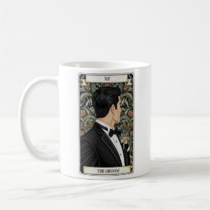 Bräutigam-Tasse, Tarotkarten-Design im Garn-Kunst- Kaffeetasse