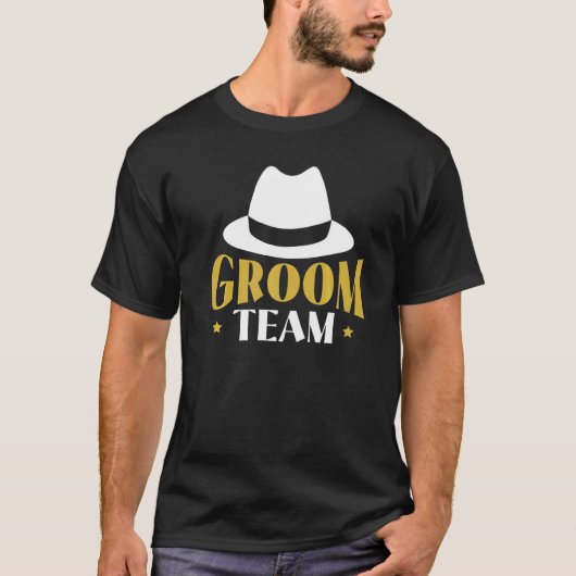 Bräutigam Team Junggesellenabschied T-Shirt (Vorderseite)