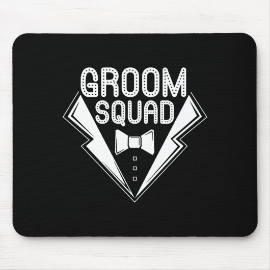Bräutigam-Truppe mit Fliege Junggesellenabschied u Mousepad (Vorne)