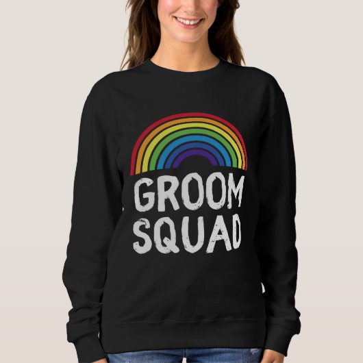 Bräutigam-Truppe Stolz Hochzeit LGBT Schwule Jungg Sweatshirt (Vorderseite)