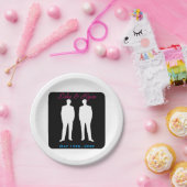 Bräutigam und Bräutigam-homosexuelle Hochzeit Pappteller (Party)