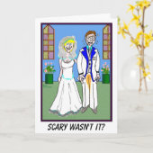 BRÄUTIGAM UND GEPINKELTE HOSEN-Hochzeitskarte Karte (Gelbe Blume)