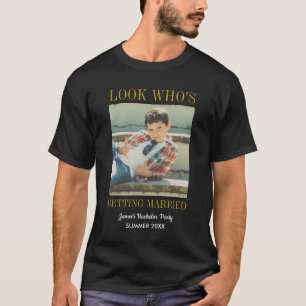 Bräutigam Vintage-Foto Junggesellenabschied Trauze T-Shirt