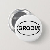 Bräutigam-Wedding Oval Button (Vorne & Hinten)