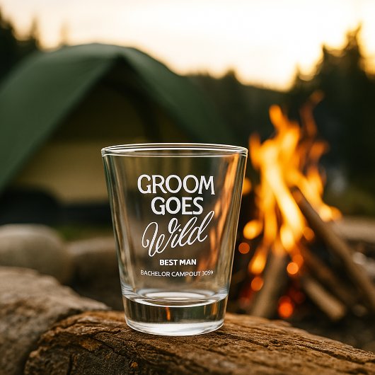 Bräutigam wird wild Junggesellenabschied Schnapsglas