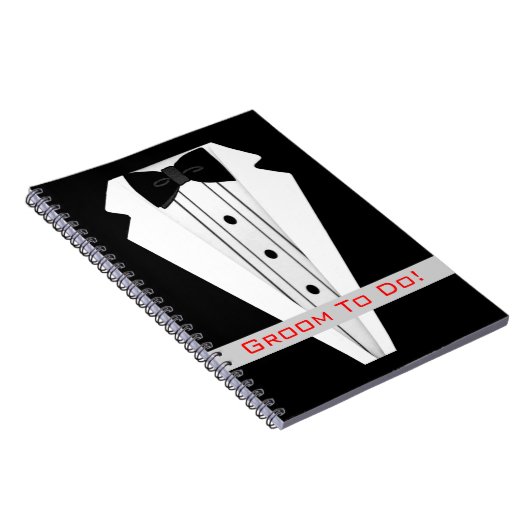 Bräutigam, zum des Smokings zu tun Notizblock (Rechte Seite)