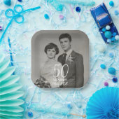 Brautjubiläum Foto modern Pappteller (Party)