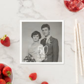 Brautjubiläum Foto modern Serviette (Beispiel)