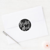 Brautjungern | Script Style Wedding Runder Aufkleber (Umschlag)