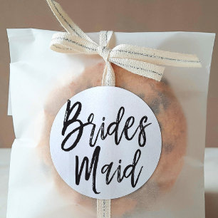Brautjungern Script Style Wedding Runder Aufkleber