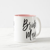 Brautjungern | Skriptstil Custom Wedding Zweifarbige Tasse (VorderseiteRechts)