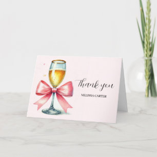 Brautjungfer Abschied Danke mit rosa Schleife Coqu