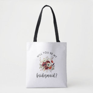 Brautjungfer Antrag Blumen Herzlicher Brief Tasche