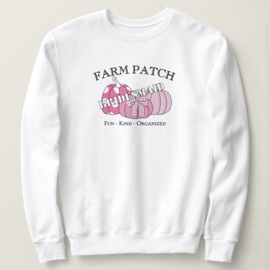 Brautjungfer Bauernhof Patch Herbst Cute Sweatshirt (Design vorne)