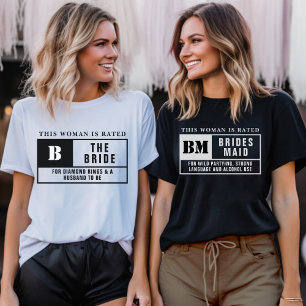 Brautjungfer Bewertung Junggesellinnenabschied T-Shirt
