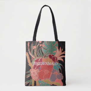 Brautjungfer Blumen Boho-Geschenkmuster-Tasche Tasche