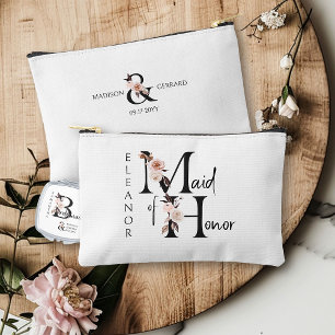 Brautjungfer Blumenbrief Boho Floral Maßgeschneide Zubehörtasche