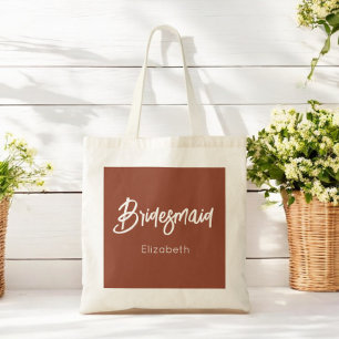 Brautjungfer Braune Terrakotta-Hochzeitstasche Tragetasche