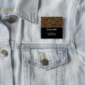 Brautjungfer Braut Boujee Trendiger Leopardenprint Button (Beispiel)