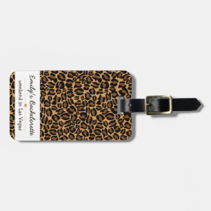 Brautjungfer Braut Boujee Trendiger Leopardenprint Gepäckanhänger