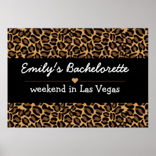 Brautjungfer Braut Boujee Trendiger Leopardenprint Poster