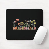Brautjungfer Braut Ich Heirate Crew Wildblumen Jun Mousepad (Mit Mouse)