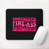 Brautjungfer Braut Squad Brautparty Groovy Jungges Mousepad (Mit Mouse)