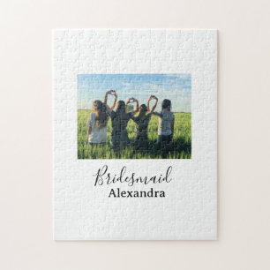 Brautjungfer Braut Squad Name Kalligrafie Foto Ges Puzzle