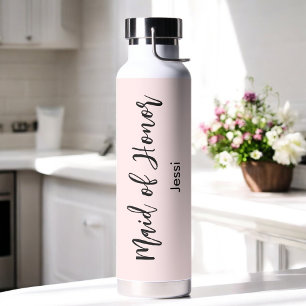 Brautjungfer Brautparty Rosa Trinkflasche