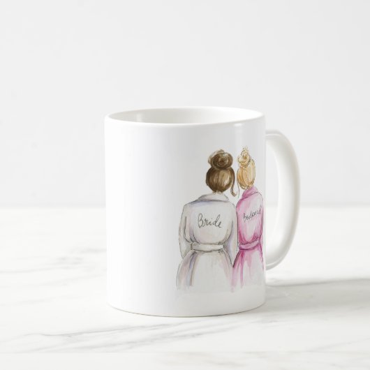 Brautjungfer? Brünettes Kaffeetasse (VorderseiteRechts)
