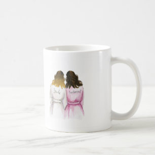 Brautjungfer? Brünettes Wellen-Mädchen Tasse Ombre
