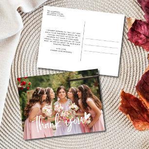 Brautjungfer Danke Foto Hochzeit  Postkarte