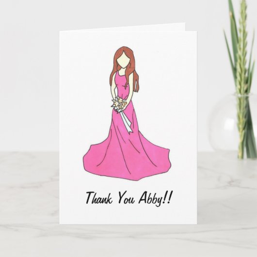 Brautjungfer danken Ihnen Karte 2 (Vorderseite)