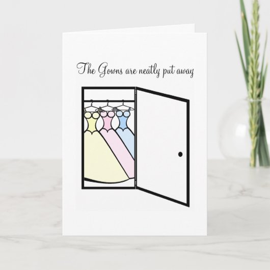 Brautjungfer danken Ihnen - Wandschrank der Dankeskarte (Vorderseite)