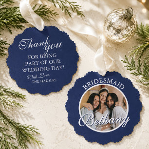 Brautjungfer Dankeschön Andenken Hochzeit Ornament Karte