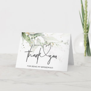 Brautjungfer Dankeschön-Geschenk Hochzeit Brautpar Karte