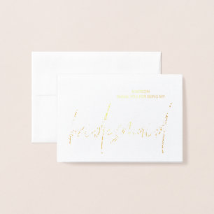 Brautjungfer Dankeskarten Brautparty-Geschenke Fol Folienkarte