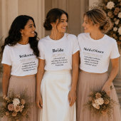 Brautjungfer Definition T-Shirt