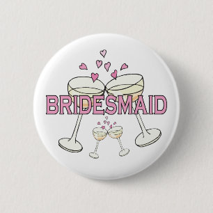 Brautjungfer, die Identifikations-Knopf Wedding Button