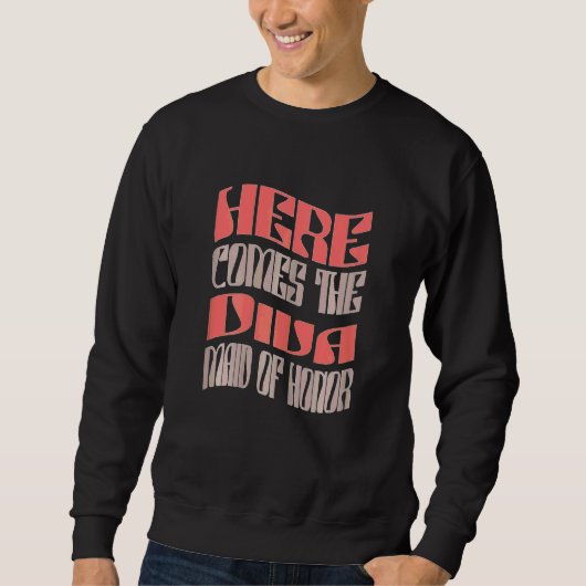 Brautjungfer Diva Retro passend Junggesellinnenabs Sweatshirt (Vorderseite)