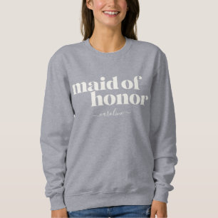 Brautjungfer Einfach Minimalistisch Moderne Name  Sweatshirt