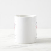 Brautjungfer | Florale Mama Oma Muttertag Name Kaffeetasse (Mittel)
