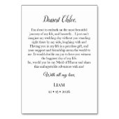 Brautjungfer-Fotostreifen 4 Bilder Antragskarte Tischnummer (Rückseite)