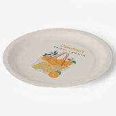 Brautjungfer-Frühstück & Mittagessen Wasserfarbe O Pappteller (Schrägansicht)