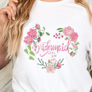 Brautjungfer für florale Hochzeitsfeier Tri-Blend Shirt