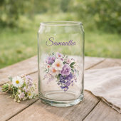 Brautjungfer Geschenk Elegante Violette Blumen Per Dosenglas