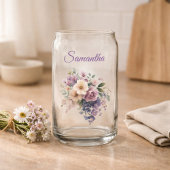 Brautjungfer Geschenk Elegante Violette Blumen Per Dosenglas